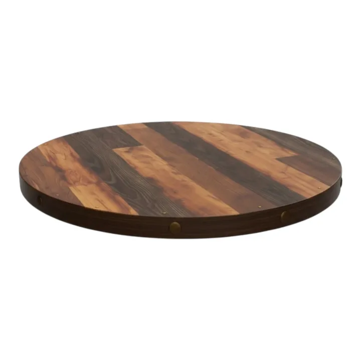 Rustic Oak Round 600 x 600 Tabletop (RF-IE-2780)