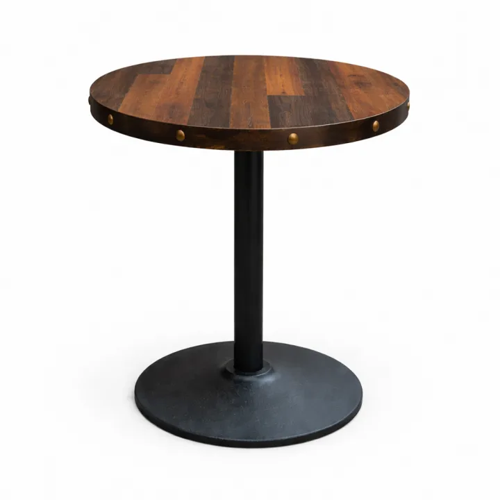 Complete Rustic Oak 600 x 600 Tabletop Round Set (RF-IE-2677)