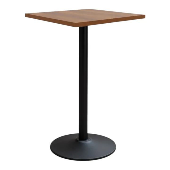 Complete Brown Oak 700 x 700 Tabletop Round Poseur Base (RF-IE-2737)