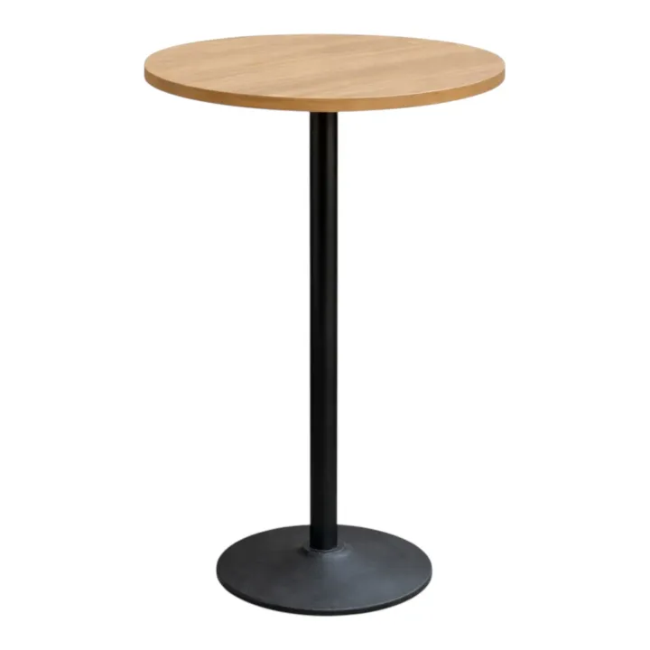 Complete Light Sonoma 600 x 600 Tabletop Round Poseur Set (RF-IE-2640)
