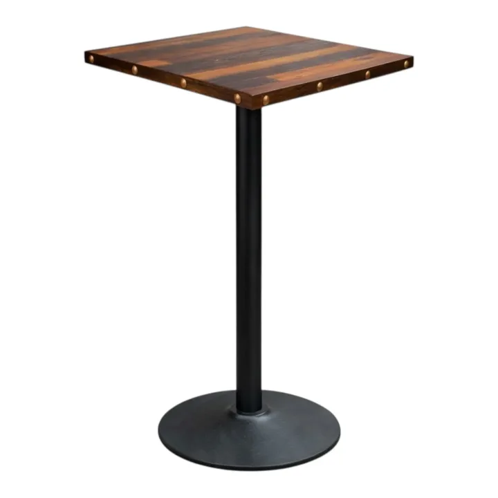 Complete Rustic 600 x 600 Tabletop Round Poseur Base (RF-IE-2682)