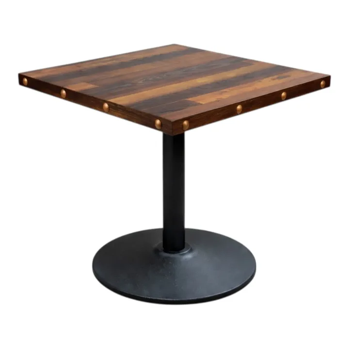 Complete Rustic Oak 600 x 600 Tabletop Round Base (RF-IE-2669)