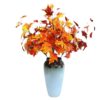 Autumn maple leaves artificial plant with vase