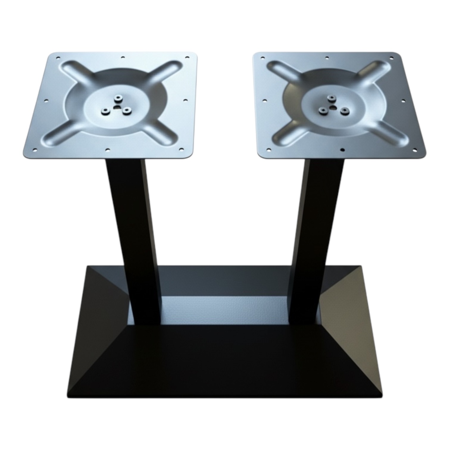 Overhead point of view double cast iron base