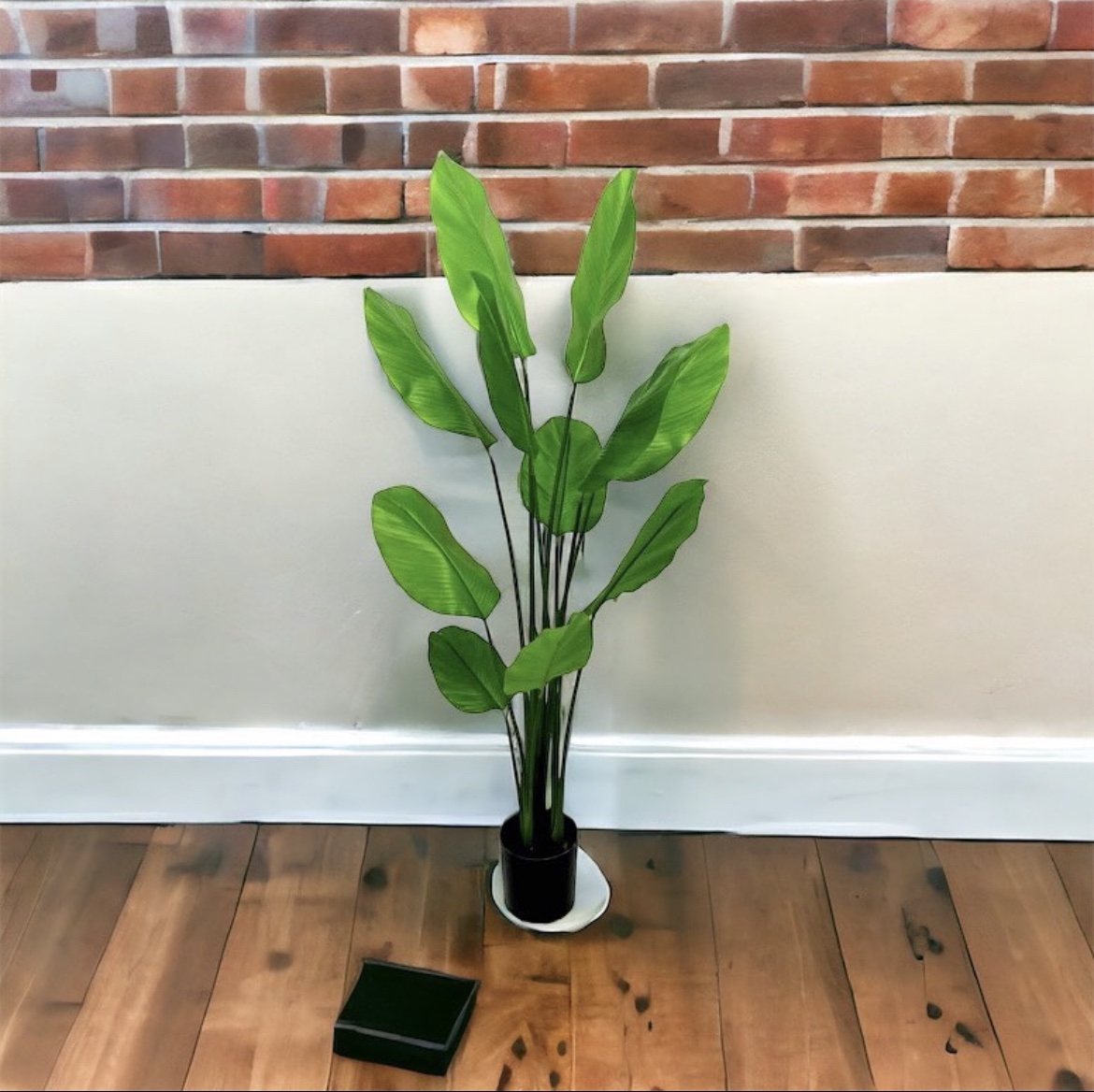 1.5m Tropical Artificial Plant with 10 Leaves - Outdoor & Indoor Plant in Pot