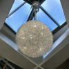 60cm Silver Metallic Pendant Chandelier Hanging Luminary Light