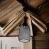 Industrial Mesh Pendant Ceiling Light - Black Basket Design