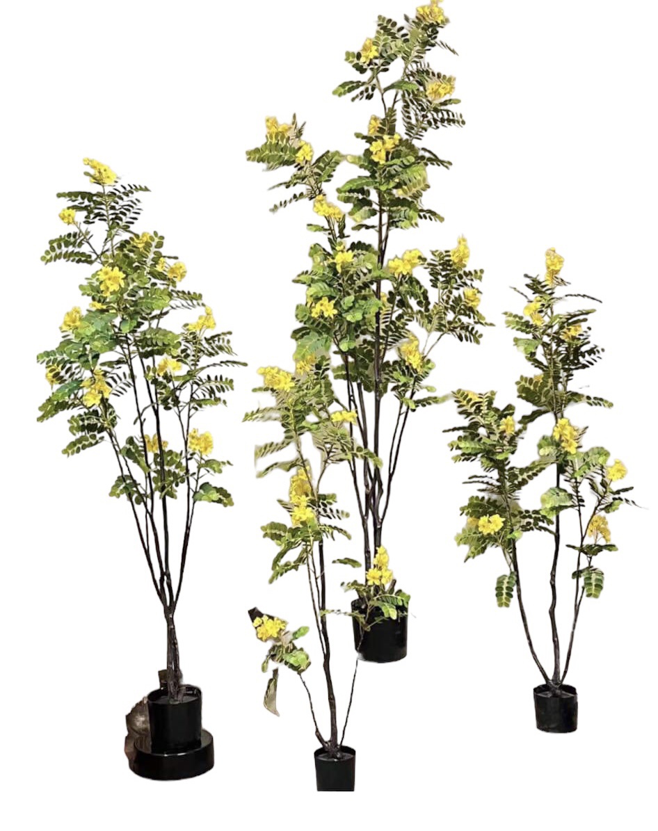 Calpurnia Aurea 1.5m Artificial Plant in Tower Pot