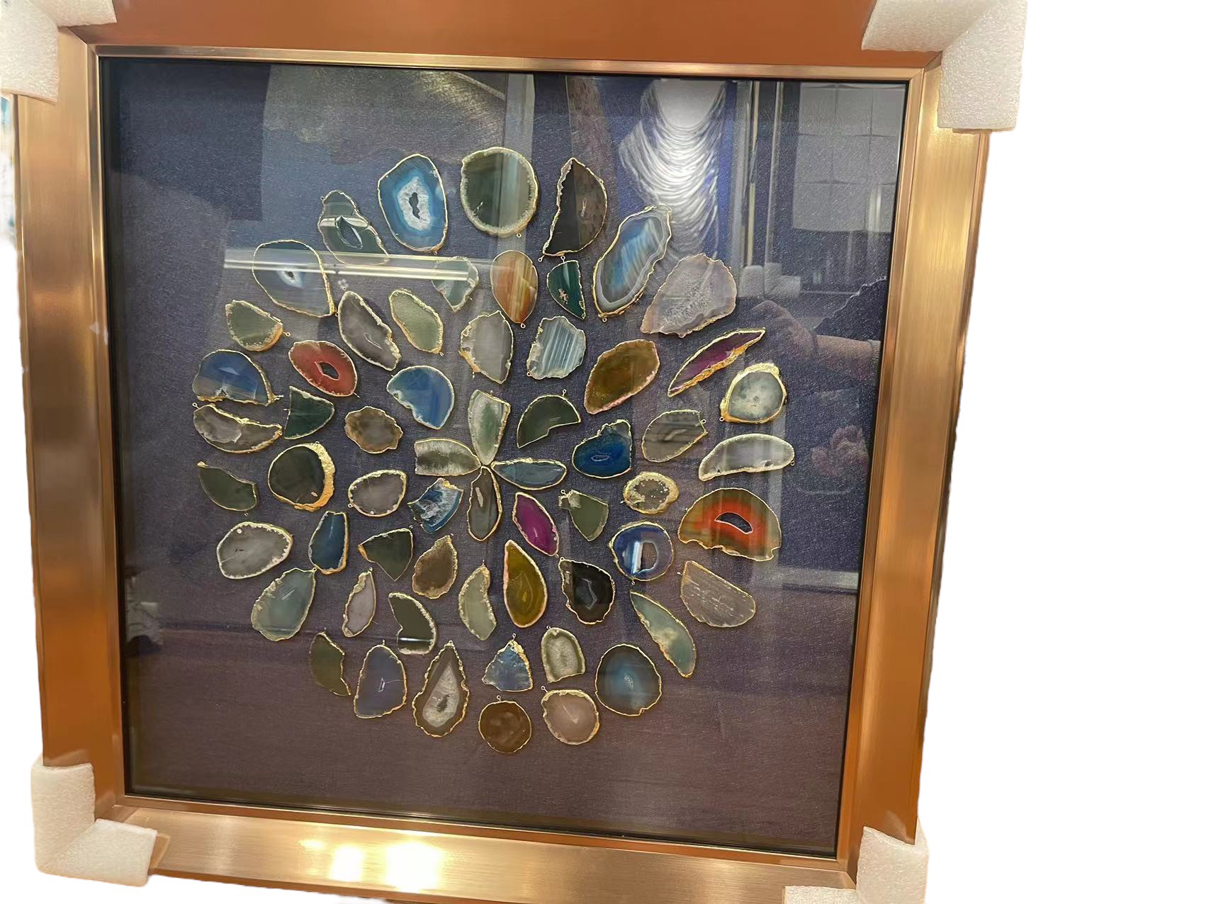 3D Crystal Gemstone Framed Artwork | Stunning Decor Piece