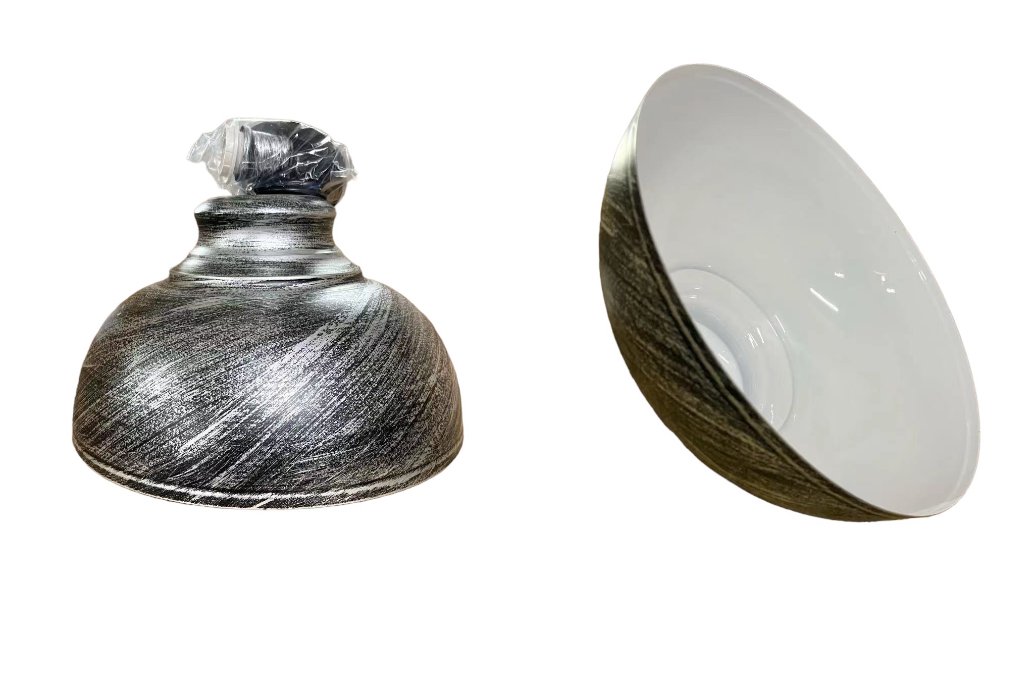 Hanging Industrial Ceiling Light, Silver Color