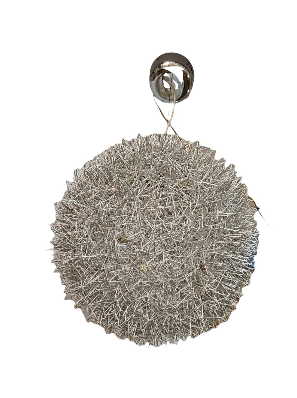 40cm Metallic Silver Pendant Chandelier Lamp - Luminary Light Hanging