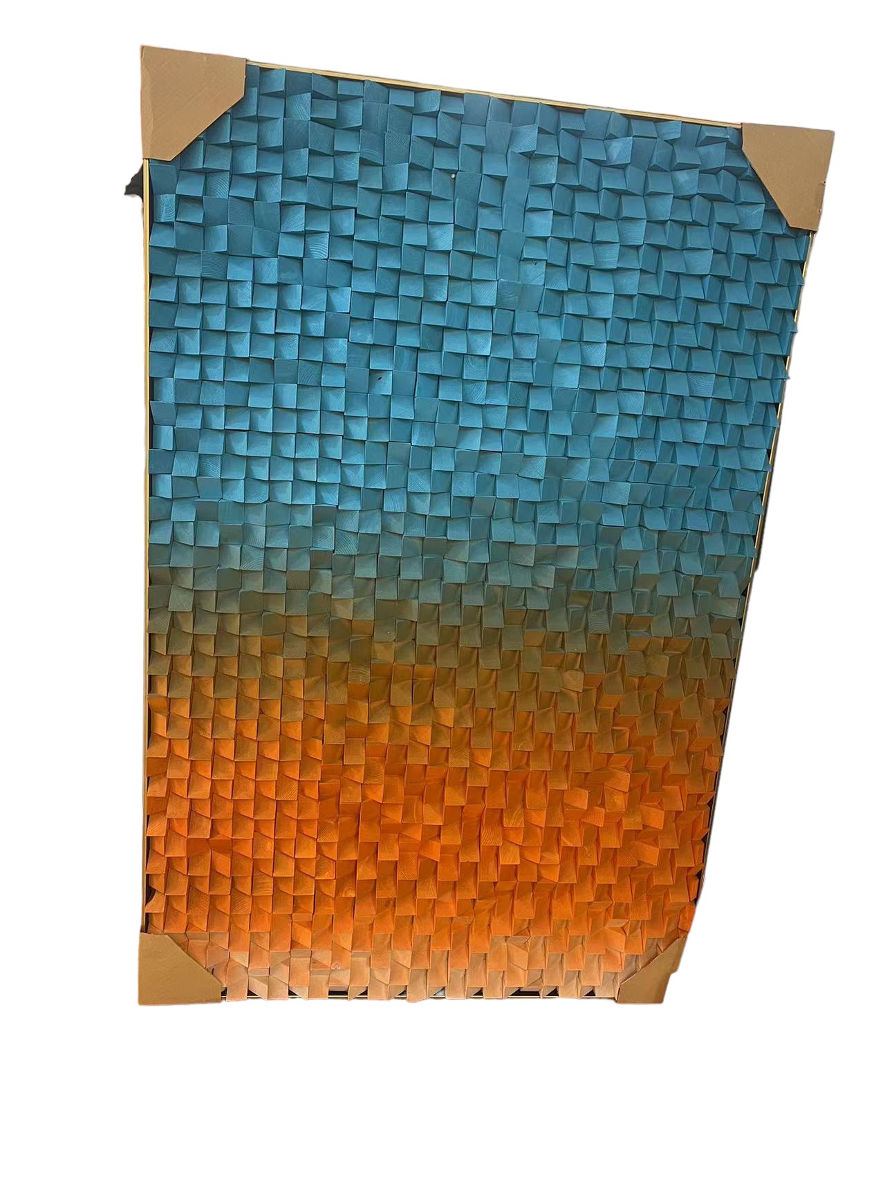 3D Pop Out Blue & Orange Wall Art