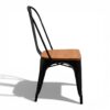 Industrial Bistro Chair (Stackable) - Wooden Seat
