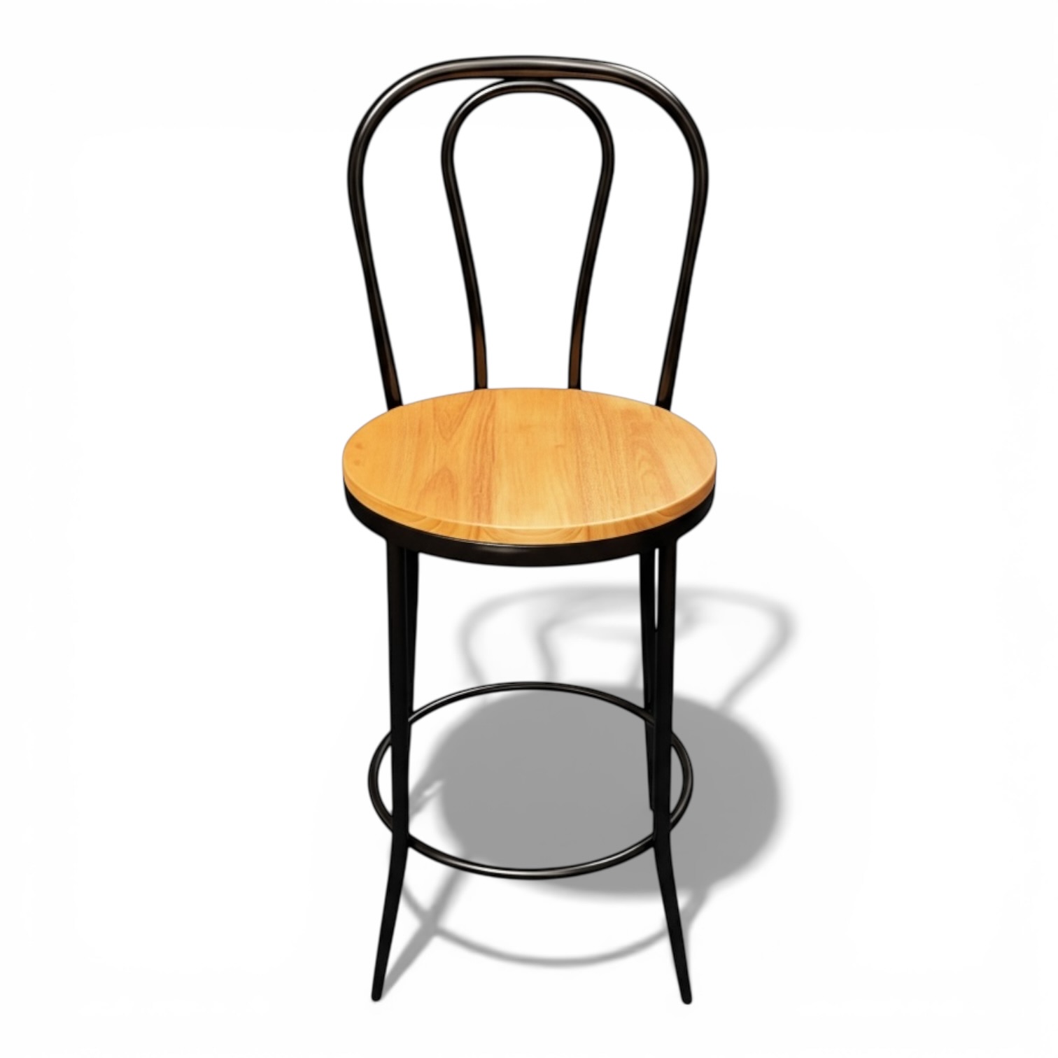 Antique Metal Bentwood Bistro Barstool
