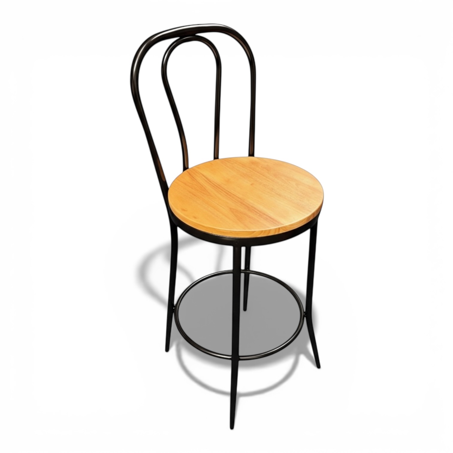 Antique Metal Bentwood Bistro Barstool