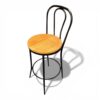Antique Metal Bentwood Bistro Barstool