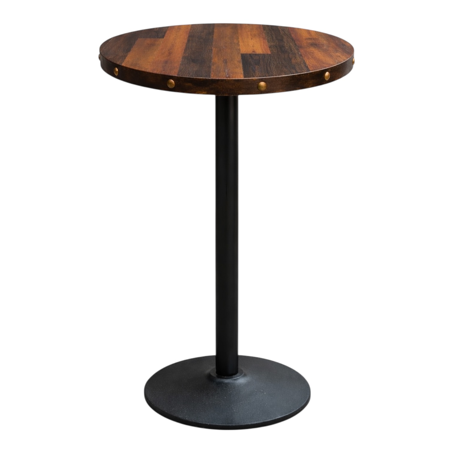 Complete Rustic Oak 600 x 600 Tabletop Round Poseur Set