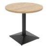 Complete Light Sonoma 600 x 600 Tabletop Round Triangle Base