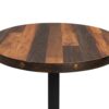 Complete Rustic Oak 600 x 600 Tabletop Round Triangle Base
