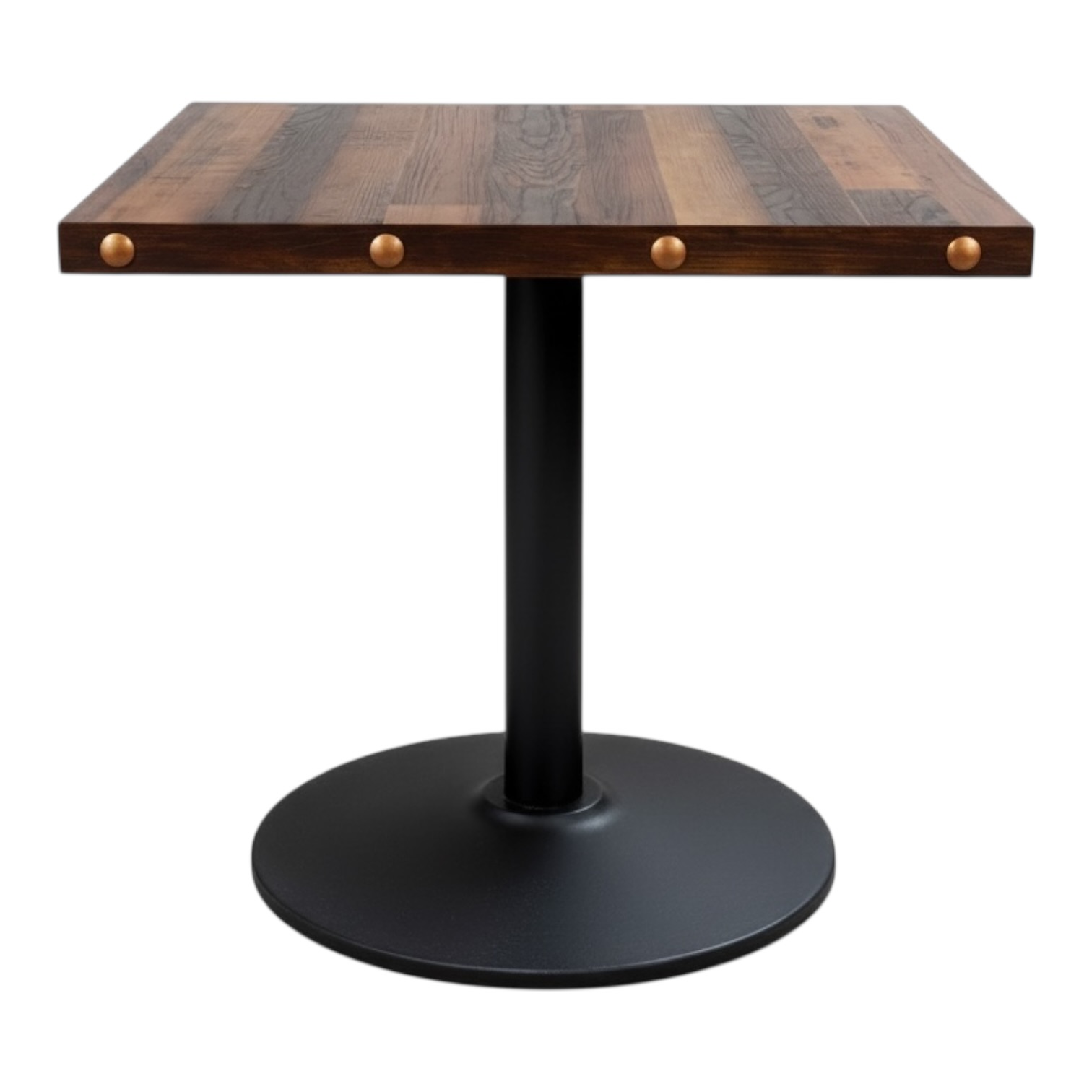 Complete Rustic Oak 700 x 700 Tabletop Round Base