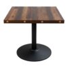 Complete Rustic Oak 700 x 700 Tabletop Round Base
