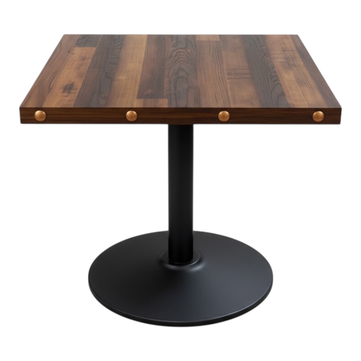 Complete Rustic Oak 700 x 700 Tabletop Round Base