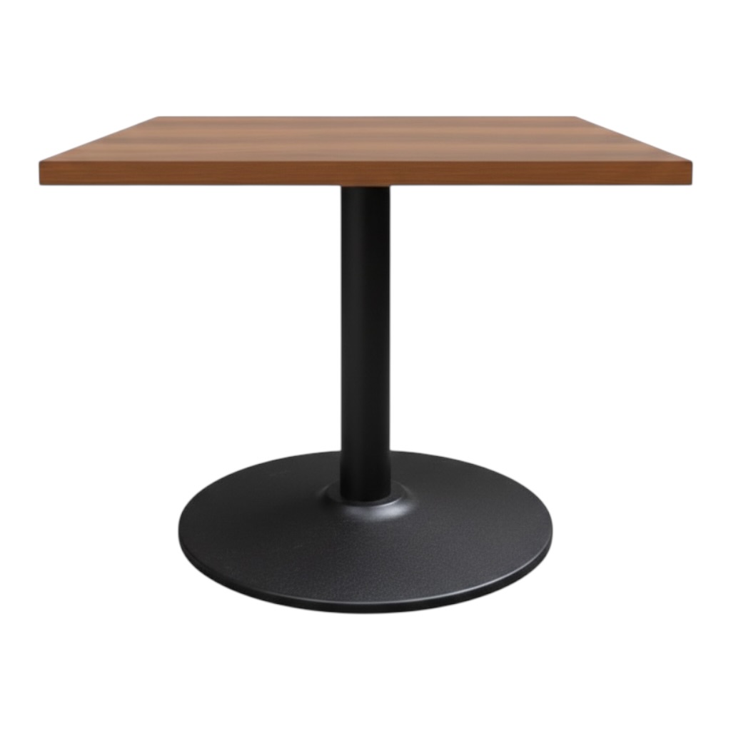 Complete Brown Oak 600 x 600 Tabletop Round Base