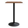 Complete Brown Oak 700 x 700 Tabletop Round Poseur Base